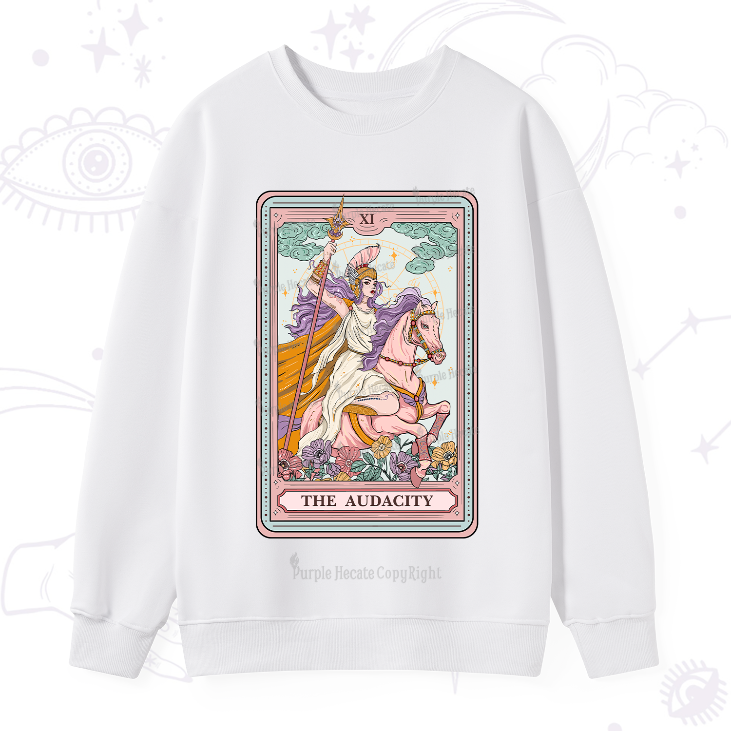 Purplehecate The Audacity Tarot Card Sweatshirt
