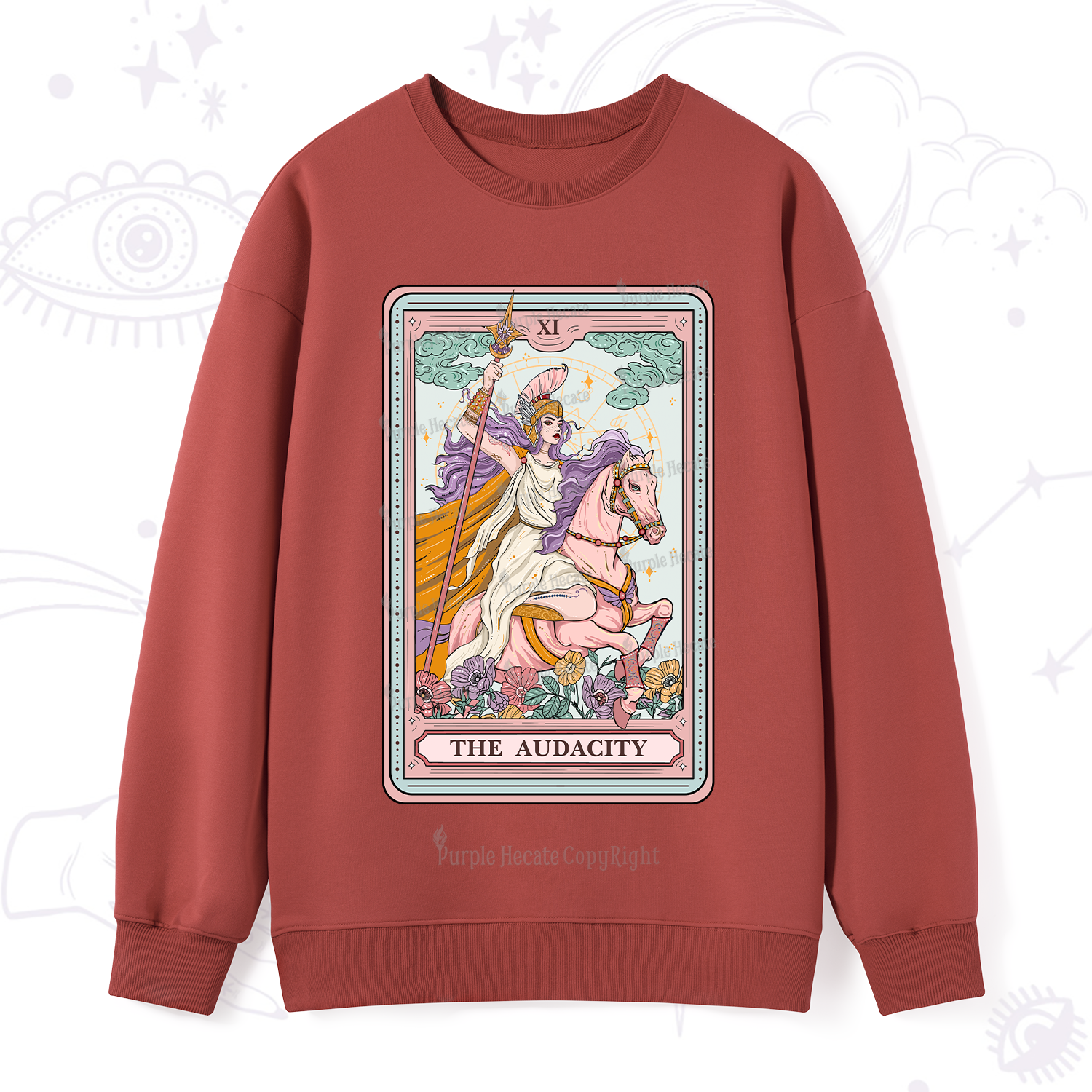Purplehecate The Audacity Tarot Card Sweatshirt