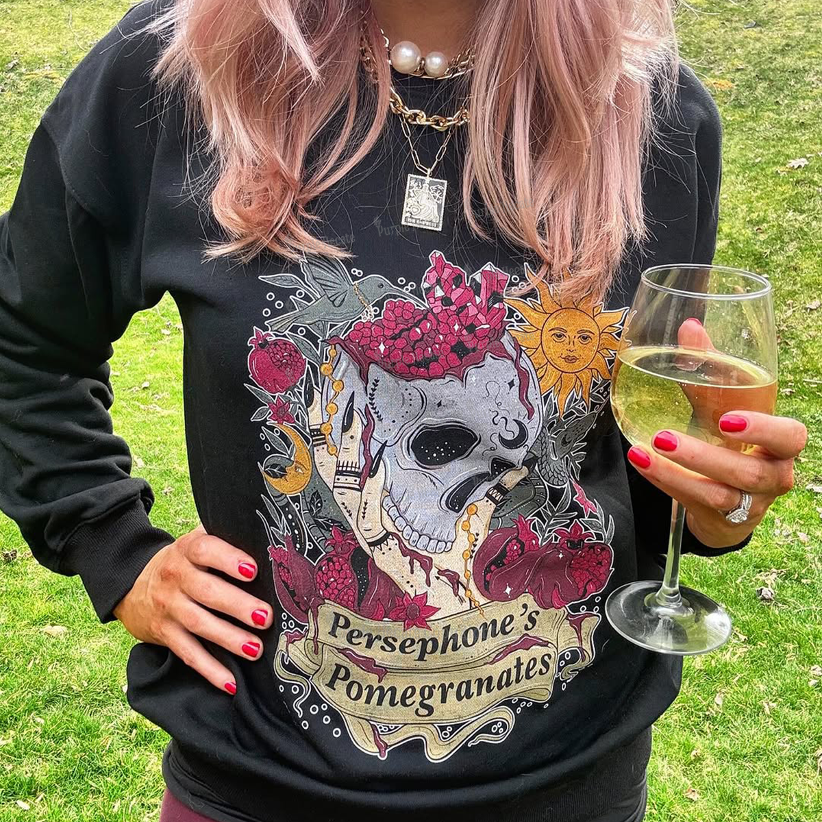 Purplehecate Persephone's Pomegranates Sweatshirt