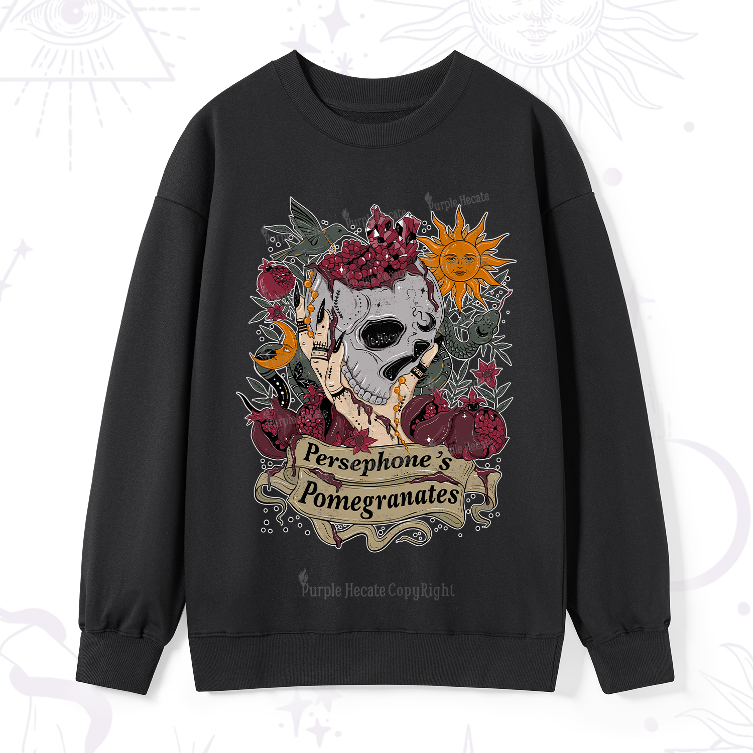 Purplehecate Persephone's Pomegranates Sweatshirt