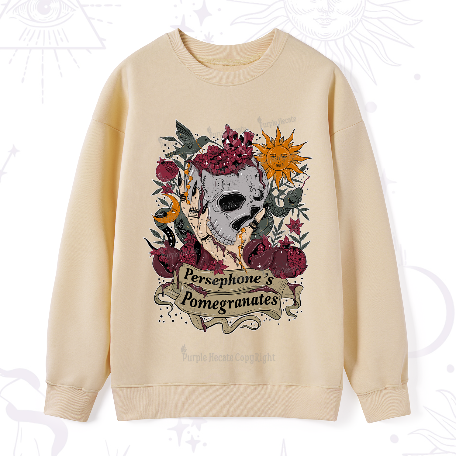 Purplehecate Persephone's Pomegranates Sweatshirt