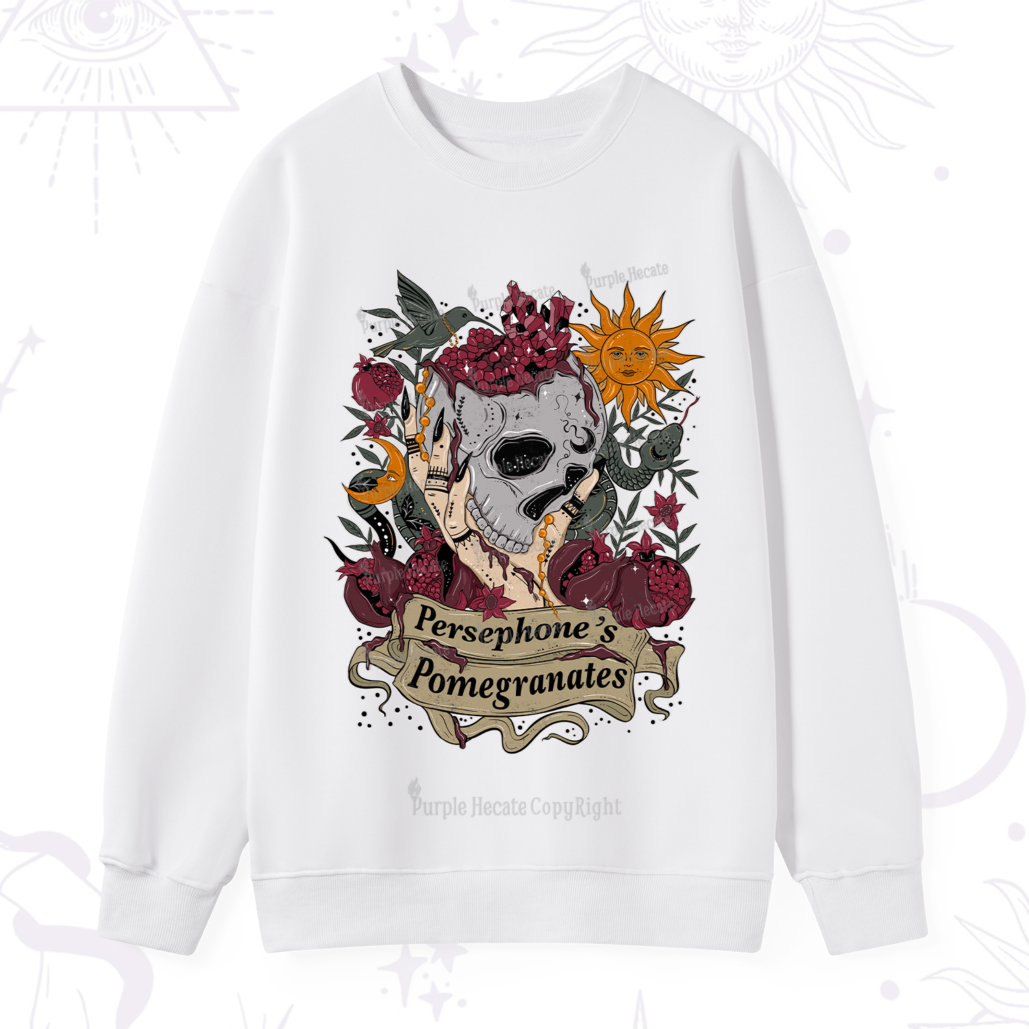 Purplehecate Persephone's Pomegranates Sweatshirt