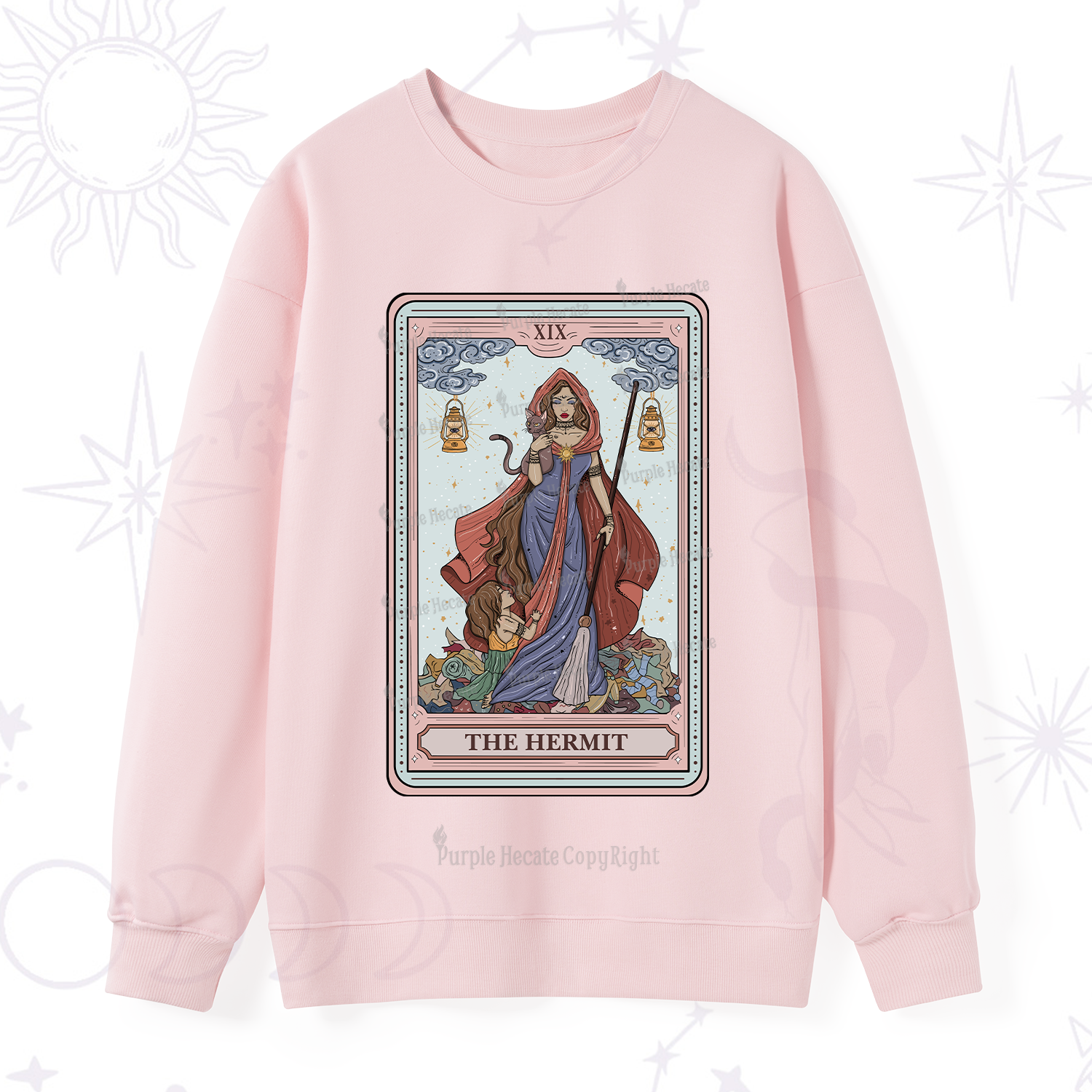 Purplehecate The Hermit Tarot Card Sweatshirt