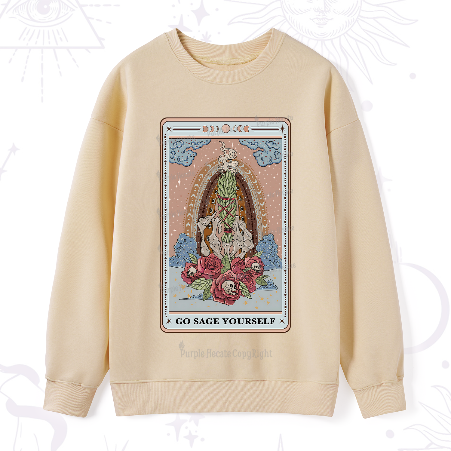 Purplehecate The Go Sage Yourself Tarot Sweatshirt