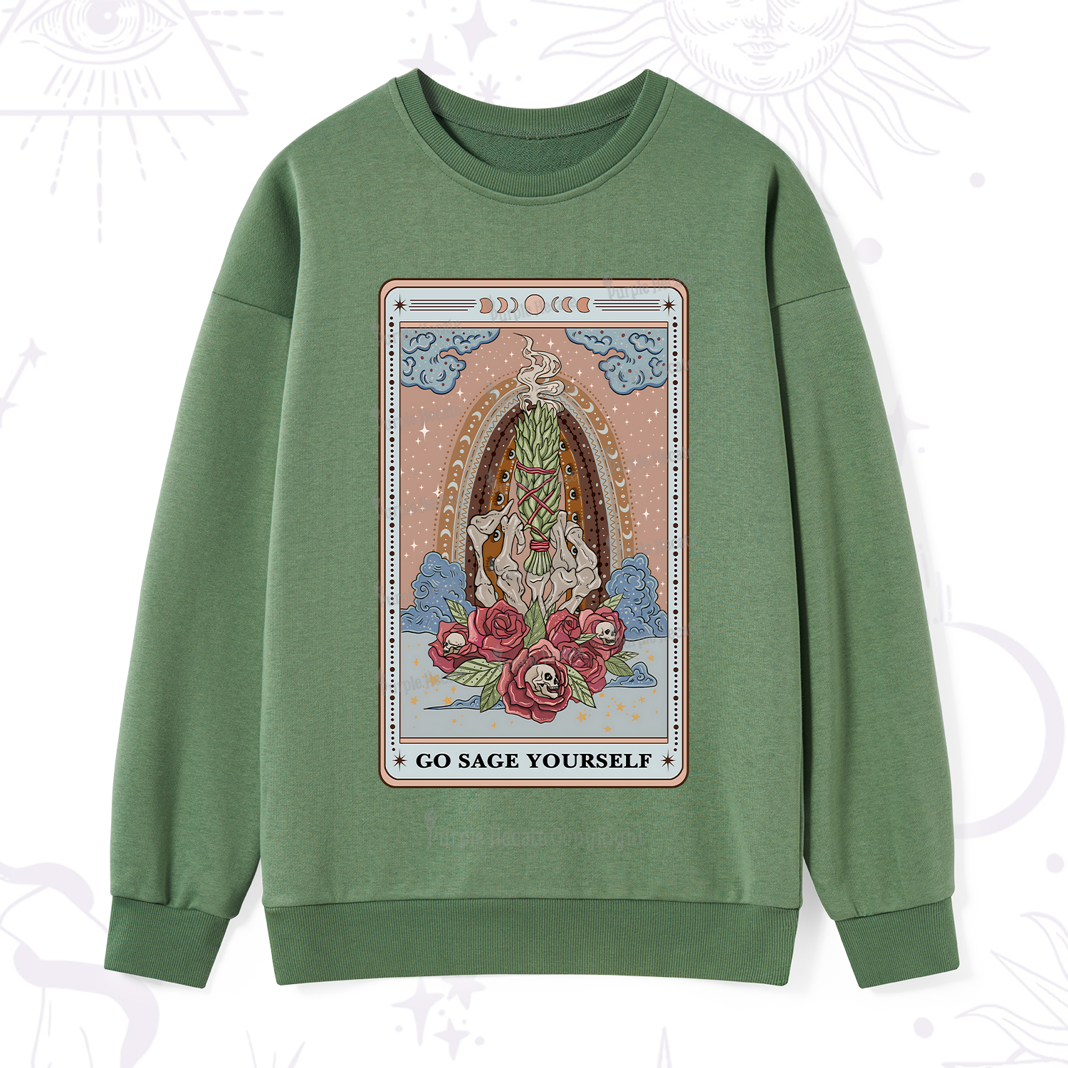 Purplehecate The Go Sage Yourself Tarot Sweatshirt