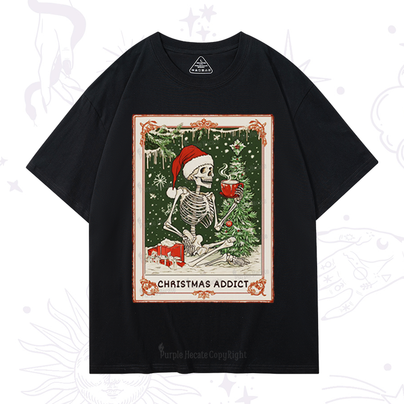 Purplehecate Christmas Addict Tarot T-Shirt