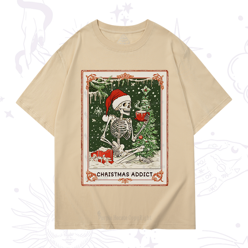 Purplehecate Christmas Addict Tarot T-Shirt