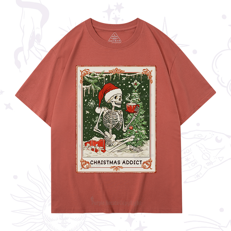 Purplehecate Christmas Addict Tarot T-Shirt