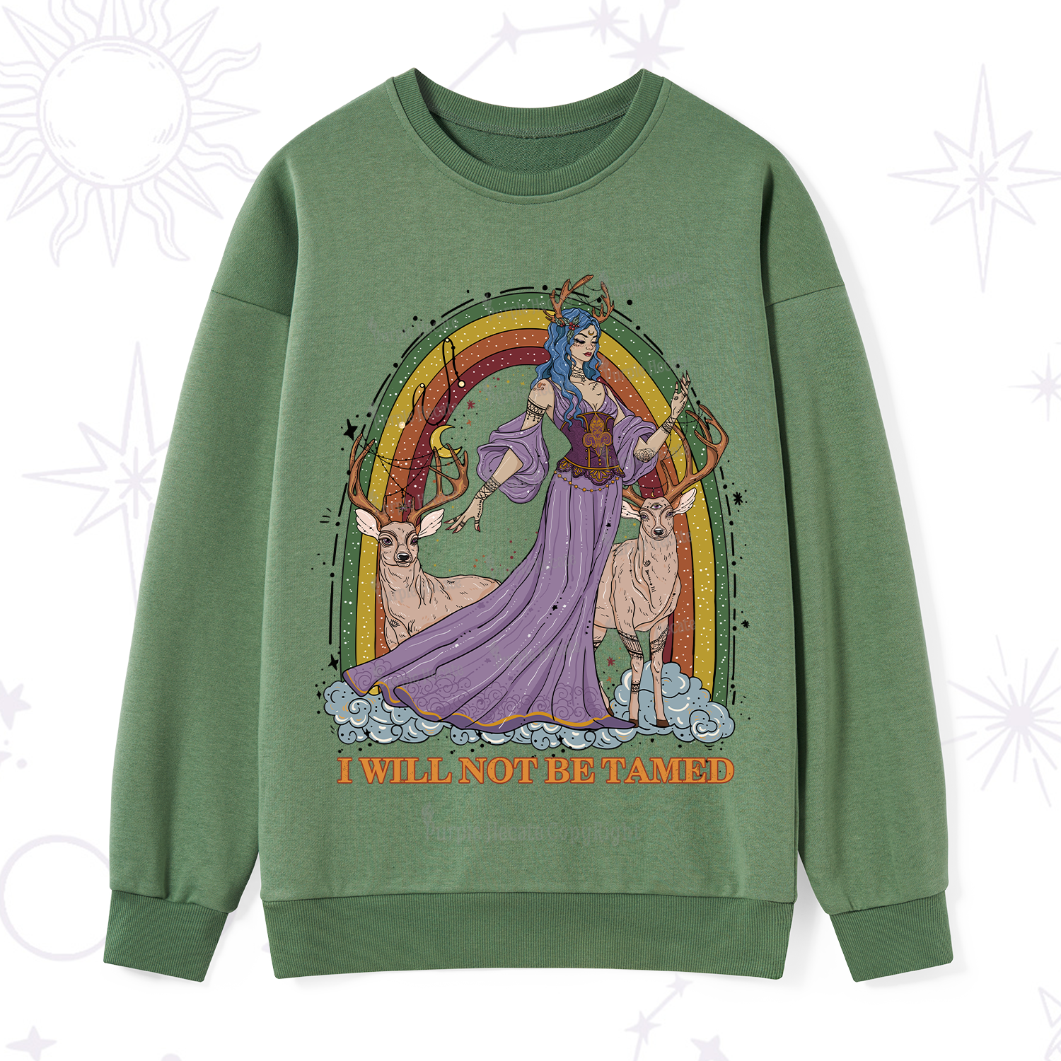 Purplehecate I Will No Be Tamed Sweatshirt