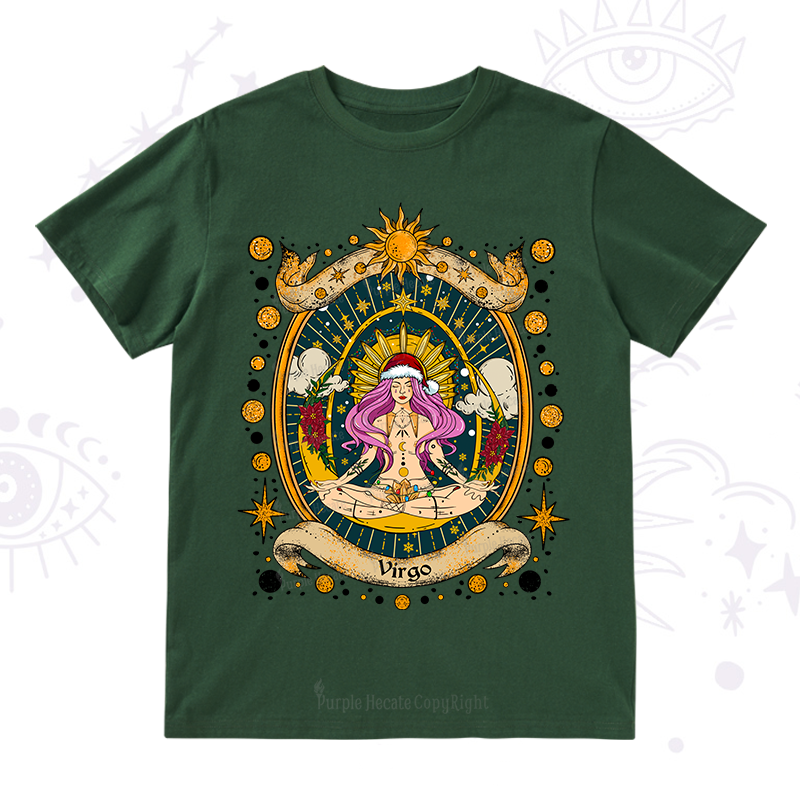Purplehecate Christmas Virgo Radiance Zodiac T-Shirt