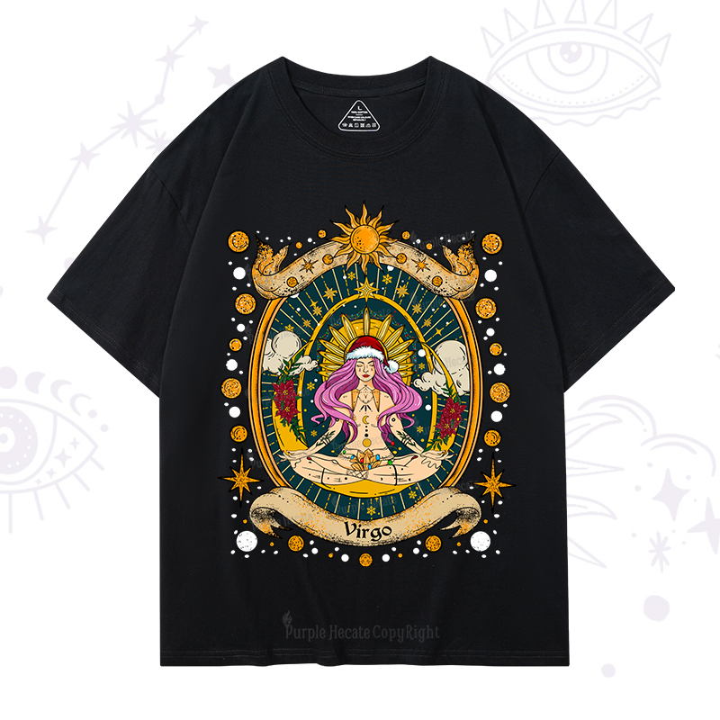 Purplehecate Christmas Virgo Radiance Zodiac T-Shirt