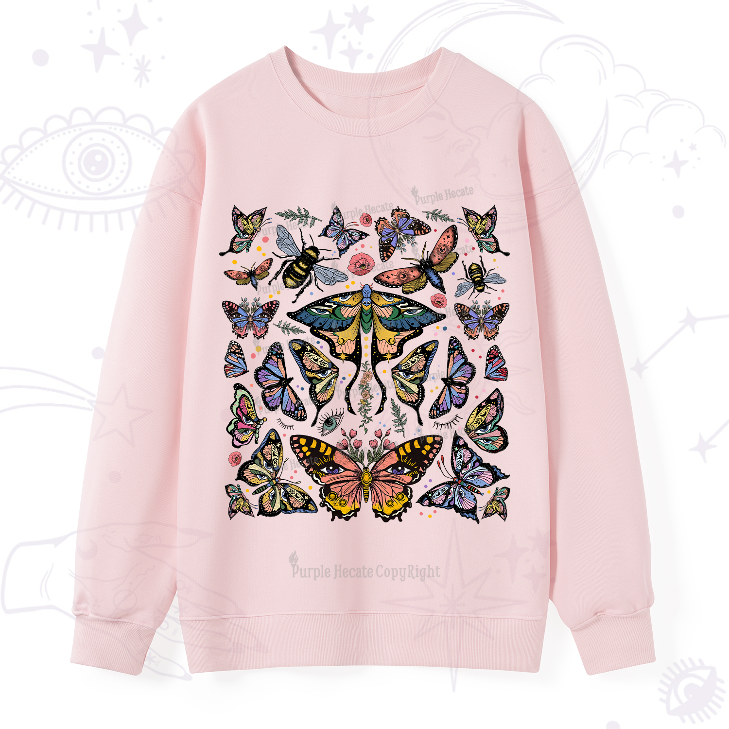 Purplehecate Mystical Butterfly & Moth Sweatshirt