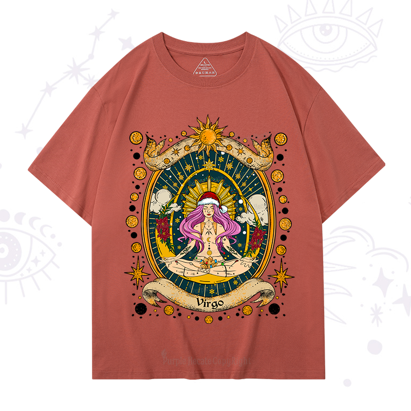 Purplehecate Christmas Virgo Radiance Zodiac T-Shirt