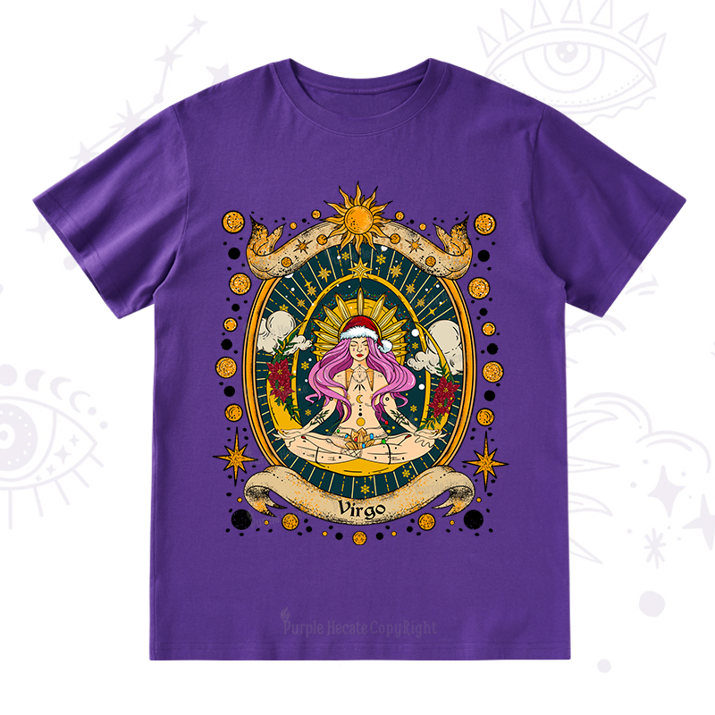 Purplehecate Christmas Virgo Radiance Zodiac T-Shirt