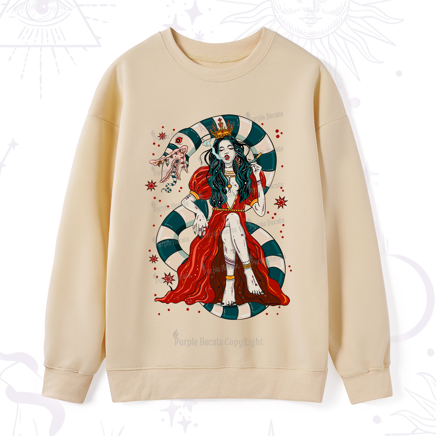 Purplehecate Queen of the Sandworms Sweatshirt