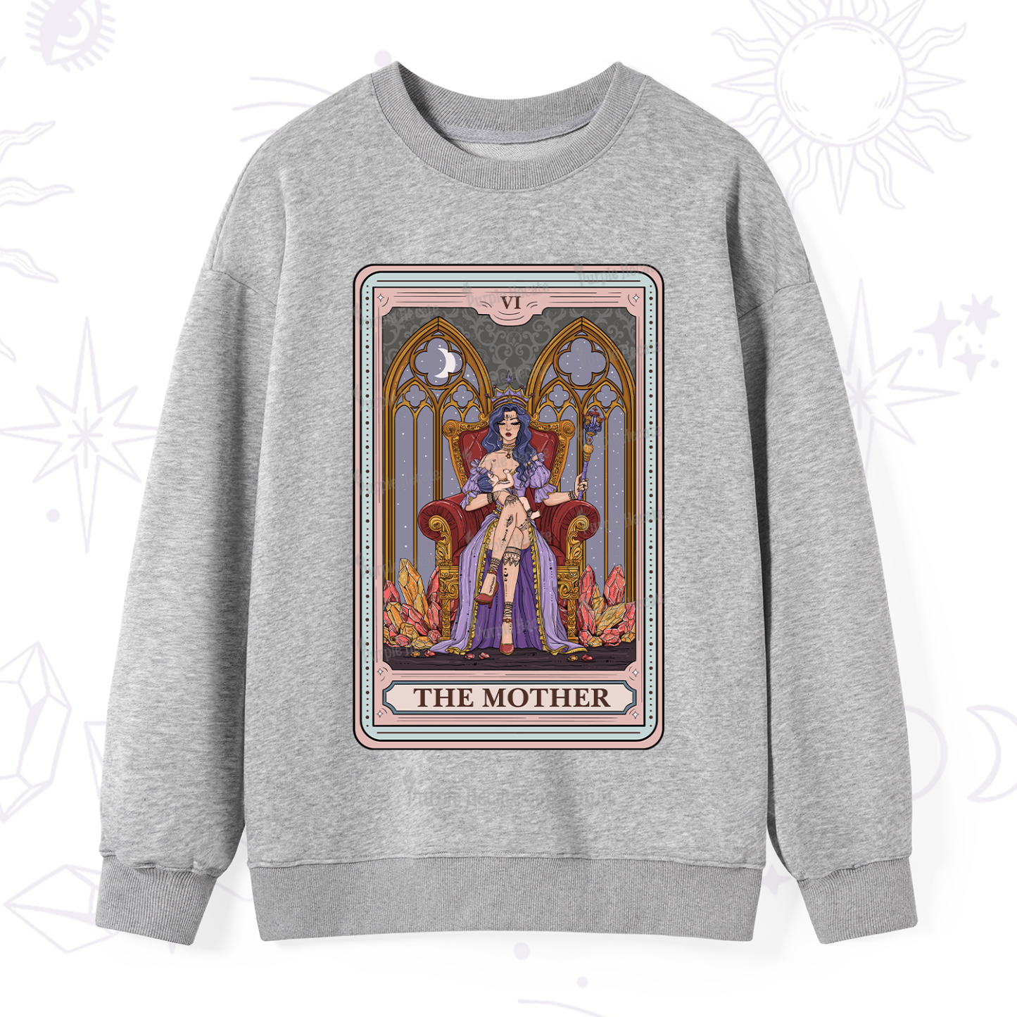 Purplehecate The Mother Tarot Card Sweatshirt