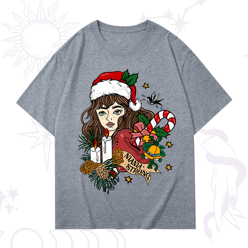 Purplehecate Christmas Mama Strong T-Shirt