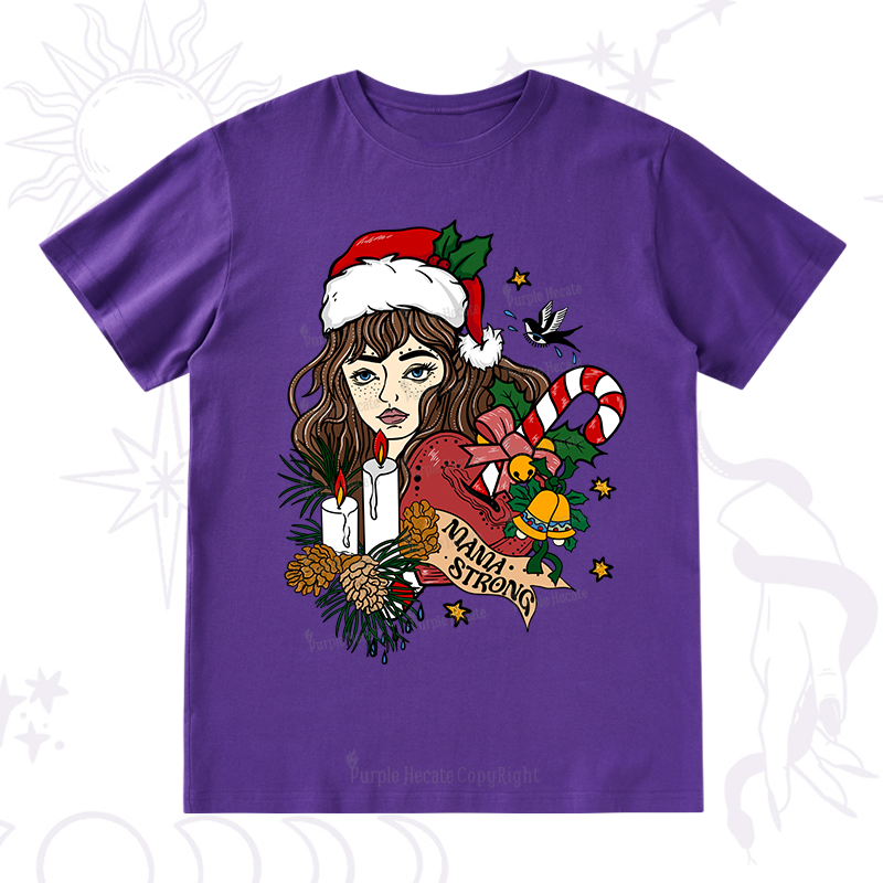 Purplehecate Christmas Mama Strong T-Shirt