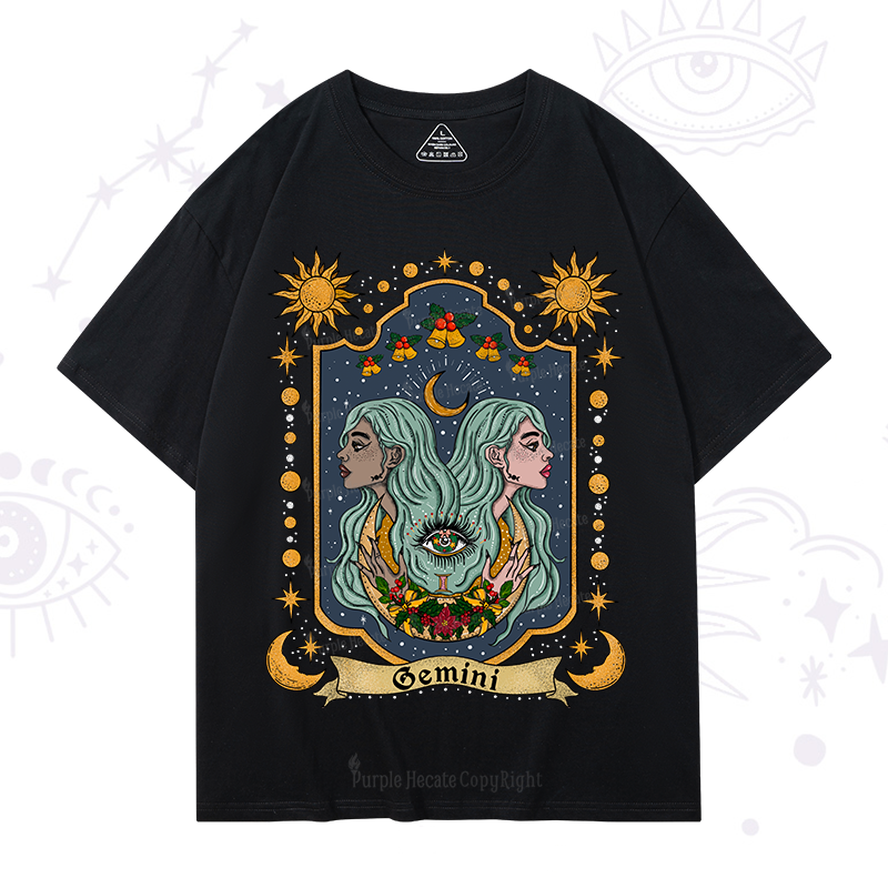 Purplehecate Christmas Gemini Zodiac T-Shirt