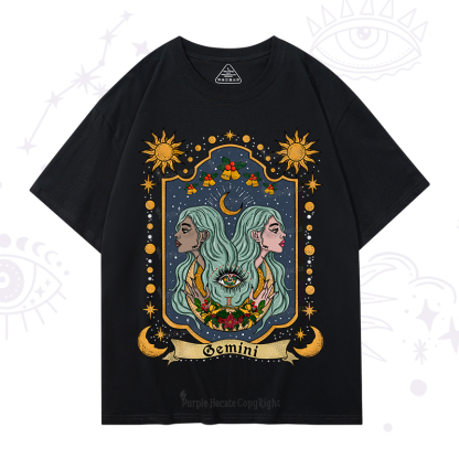 Purplehecate Christmas Gemini Zodiac T-Shirt