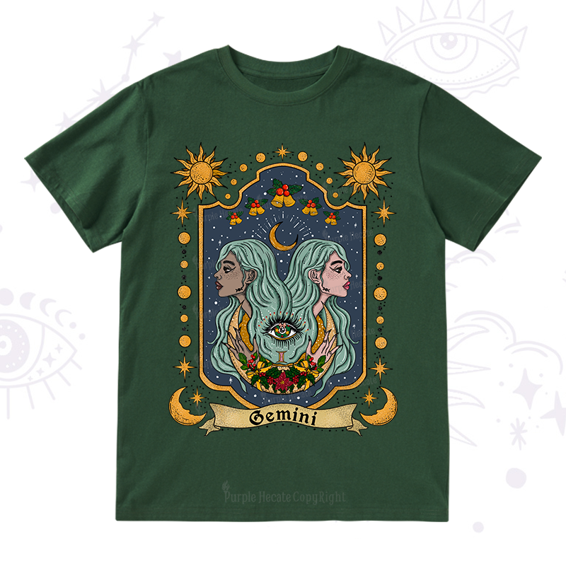 Purplehecate Christmas Gemini Zodiac T-Shirt