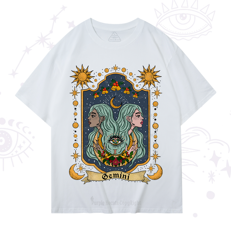 Purplehecate Christmas Gemini Zodiac T-Shirt