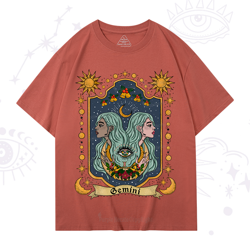 Purplehecate Christmas Gemini Zodiac T-Shirt