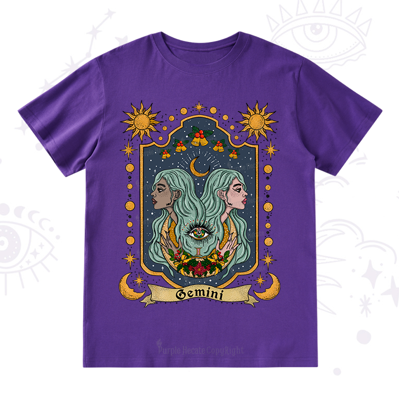 Purplehecate Christmas Gemini Zodiac T-Shirt