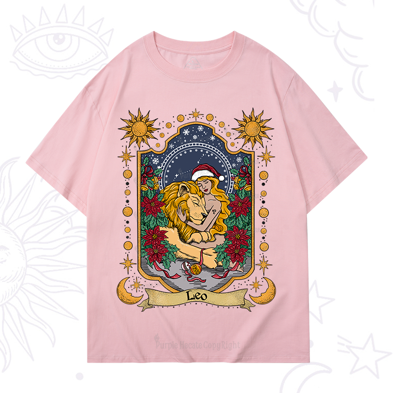 Purplehecate Christmas Leo Zodiac T-Shirt
