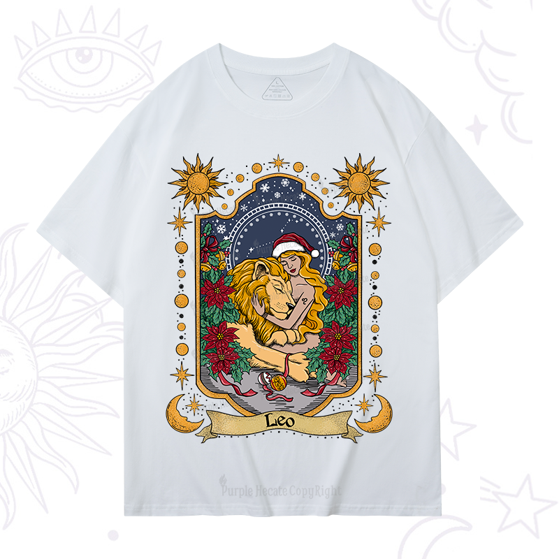 Purplehecate Christmas Leo Zodiac T-Shirt