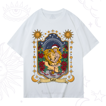 Purplehecate Christmas Leo Zodiac T-Shirt