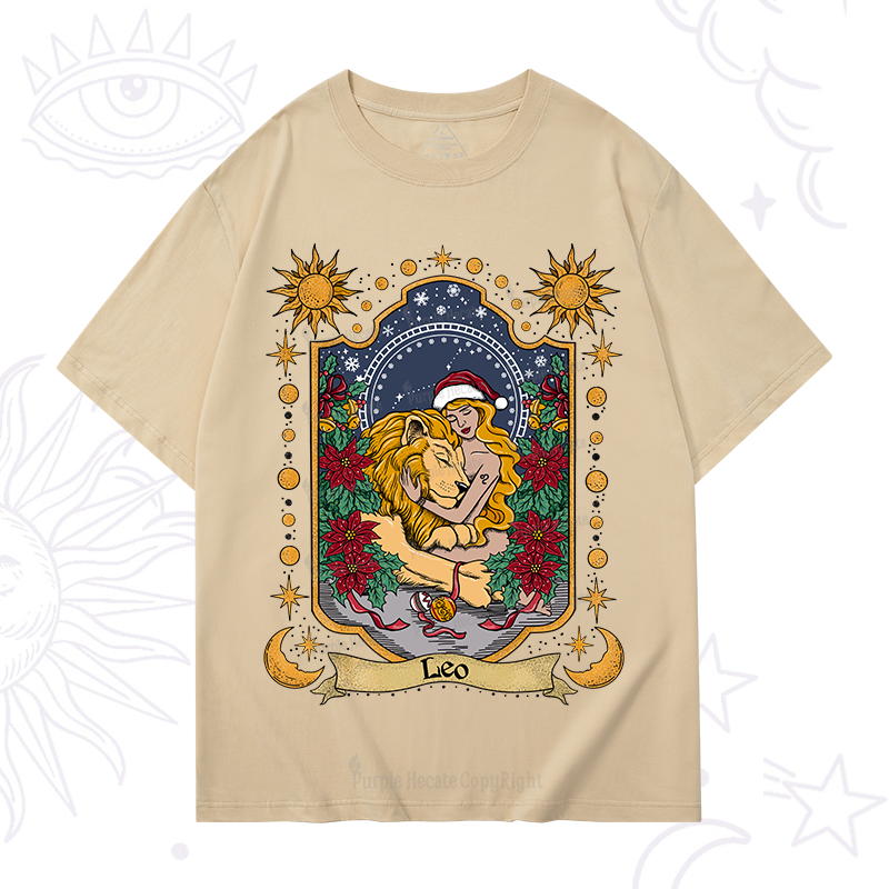 Purplehecate Christmas Leo Zodiac T-Shirt