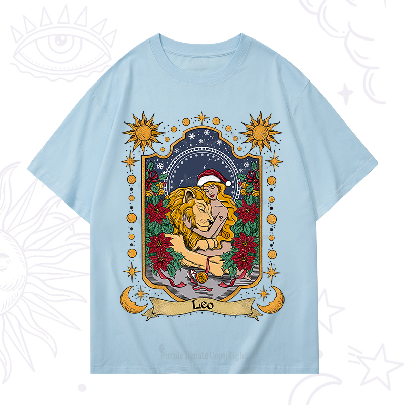 Purplehecate Christmas Leo Zodiac T-Shirt