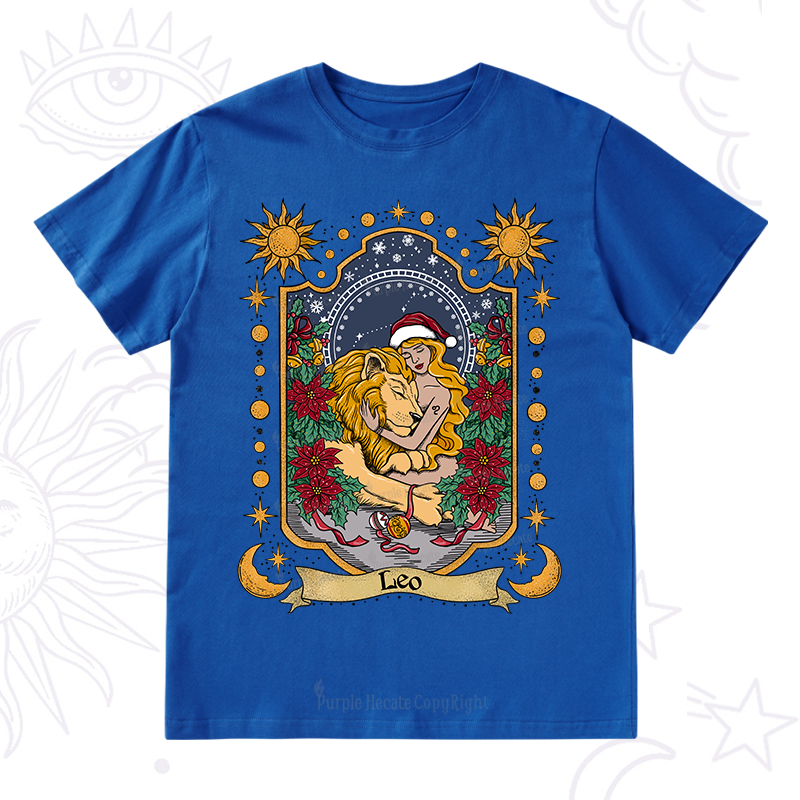 Purplehecate Christmas Leo Zodiac T-Shirt