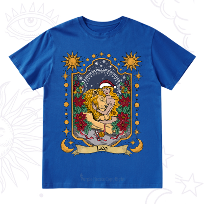 Purplehecate Christmas Leo Zodiac T-Shirt