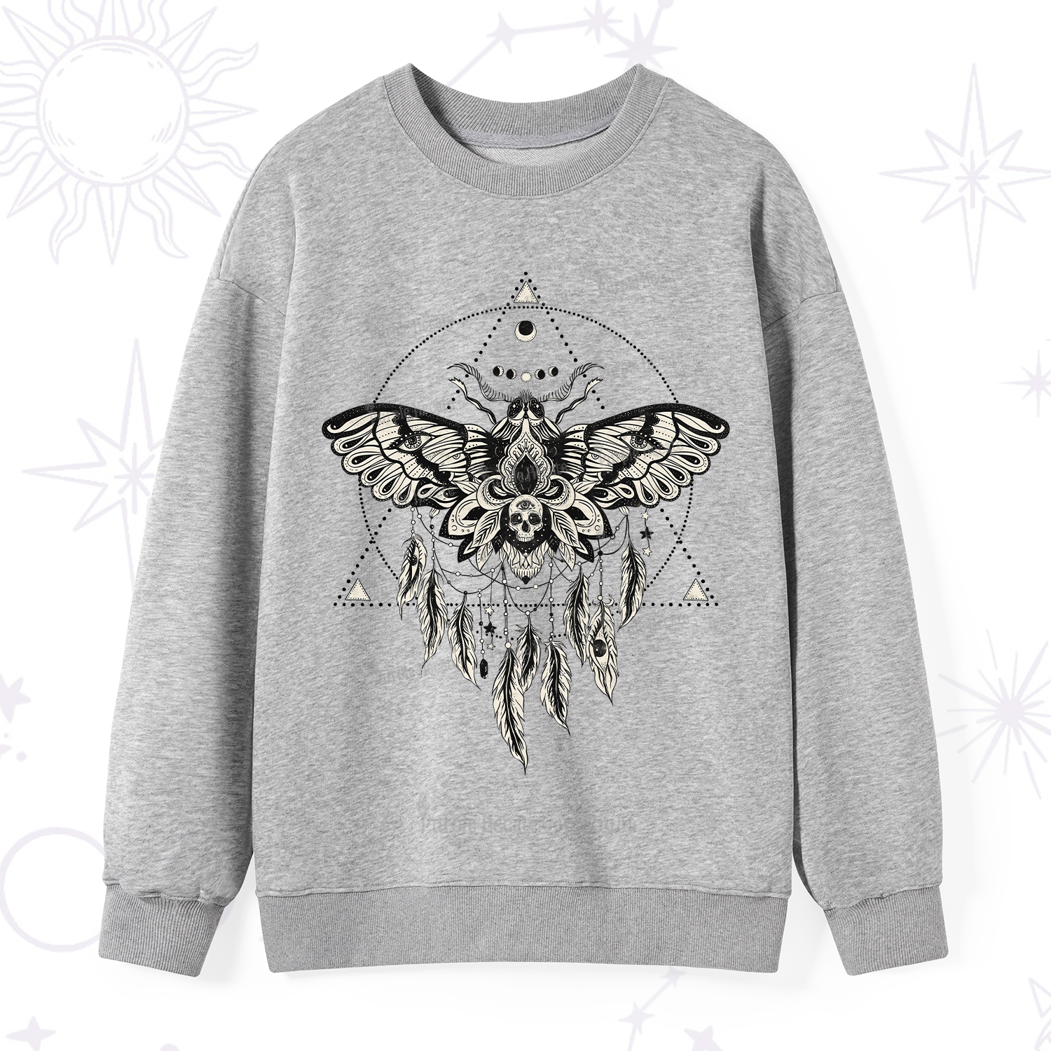 Purplehecate Mystical Luna Moth Sweatshirt