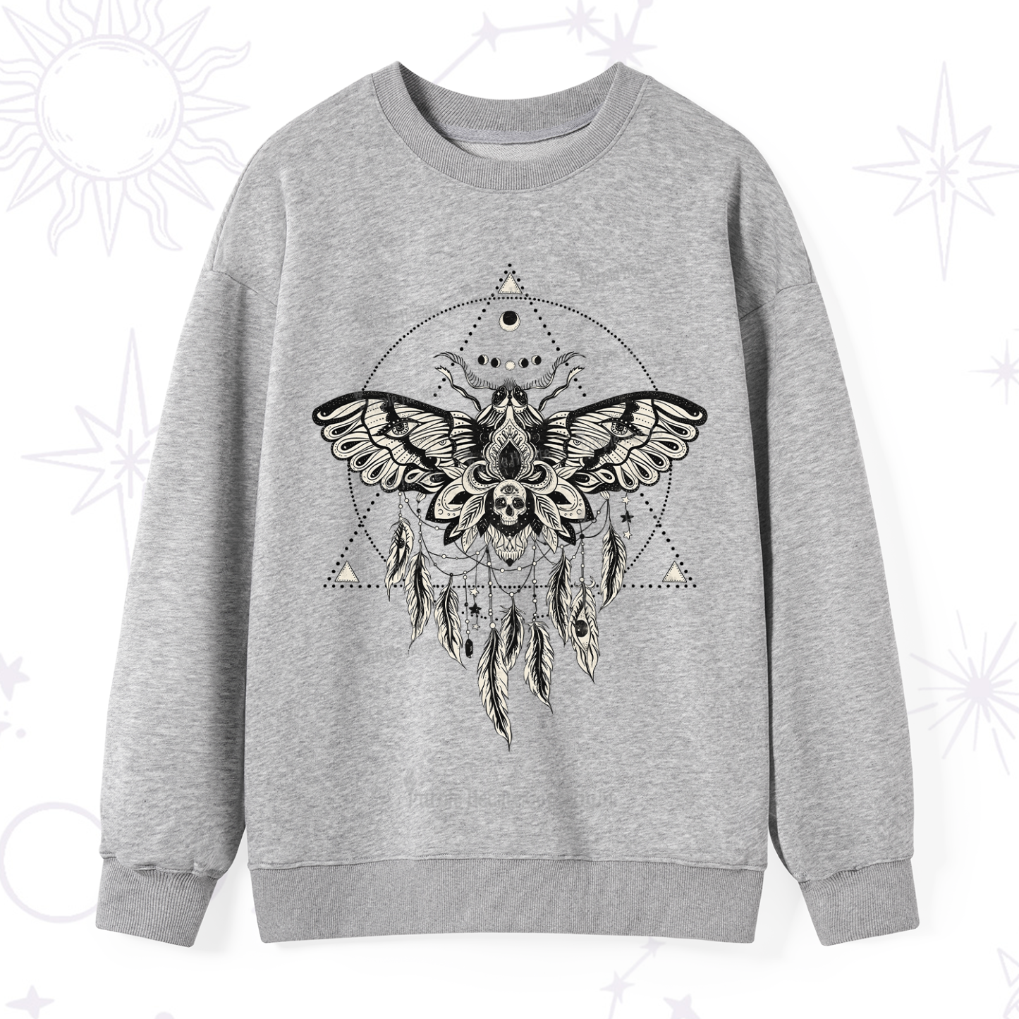 Purplehecate Mystical Luna Moth Sweatshirt