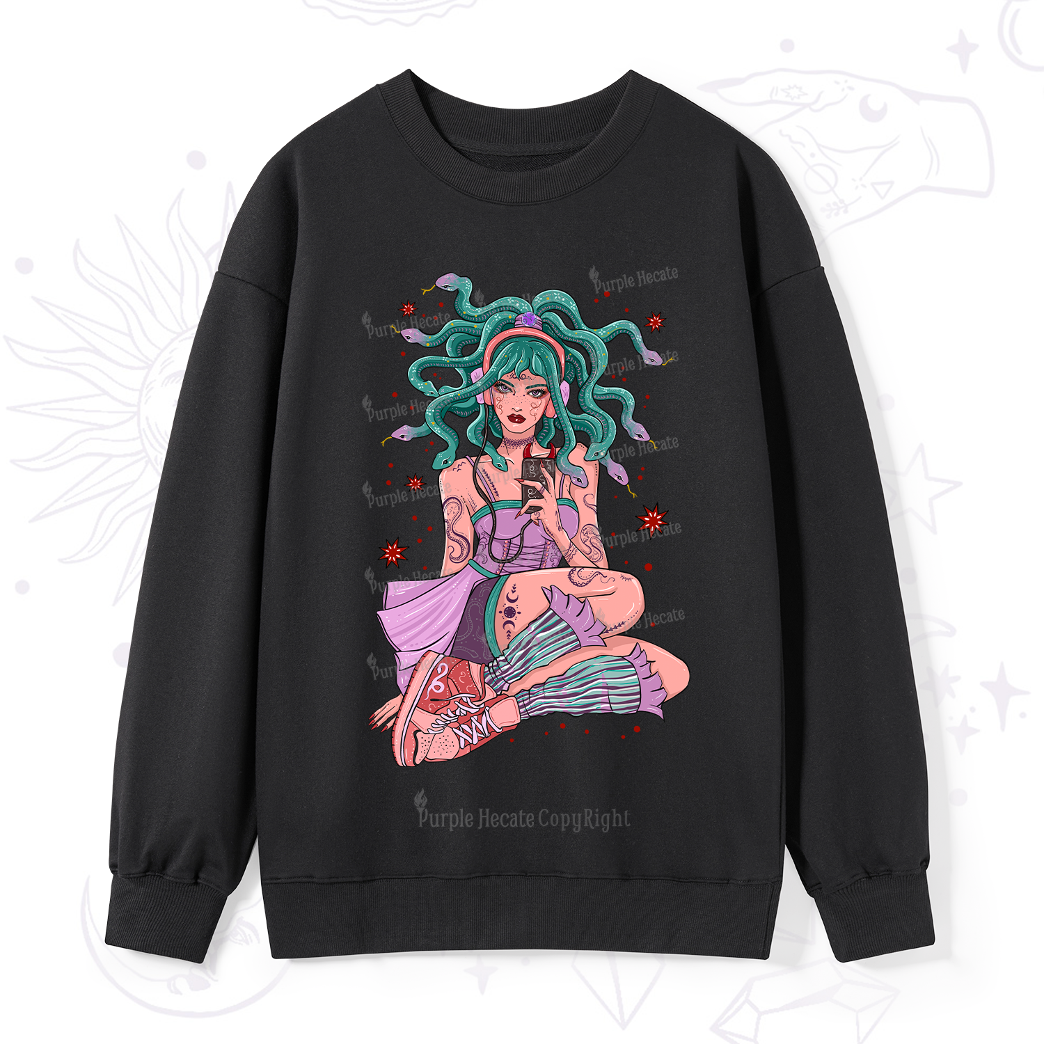 Purplehecate Gorgon Medusa Sweatshirt