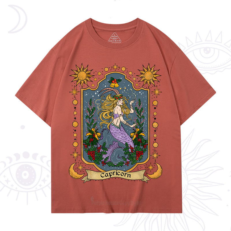 Purplehecate Christmas Capricorn Zodiac T-Shirt