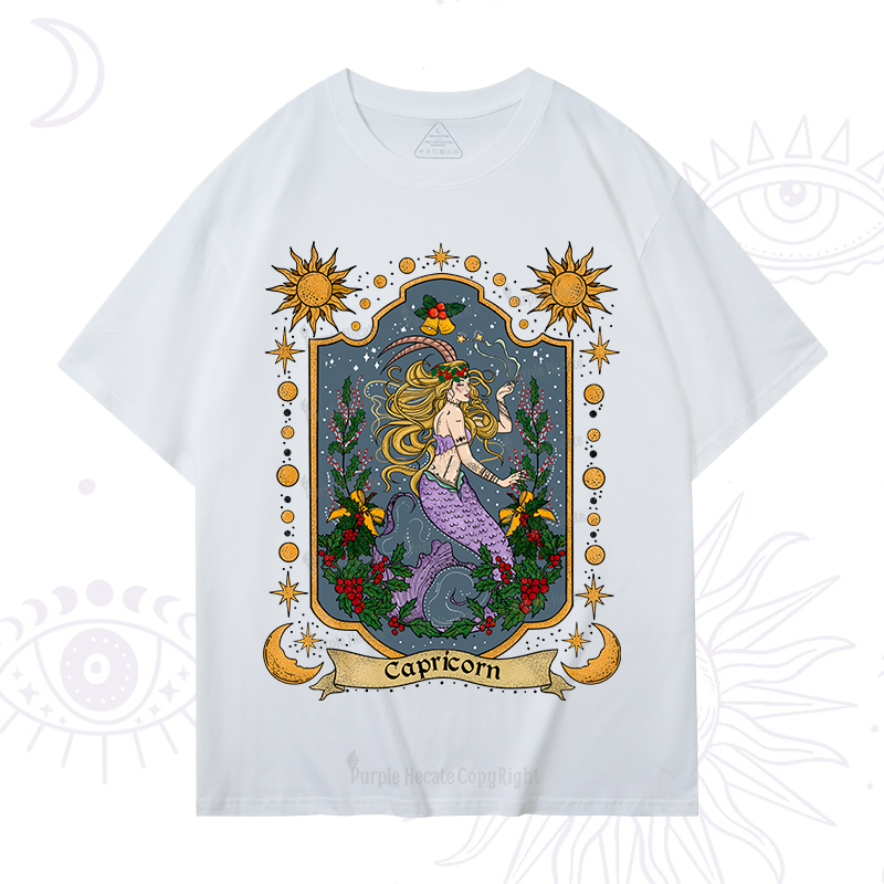 Purplehecate Christmas Capricorn Zodiac T-Shirt