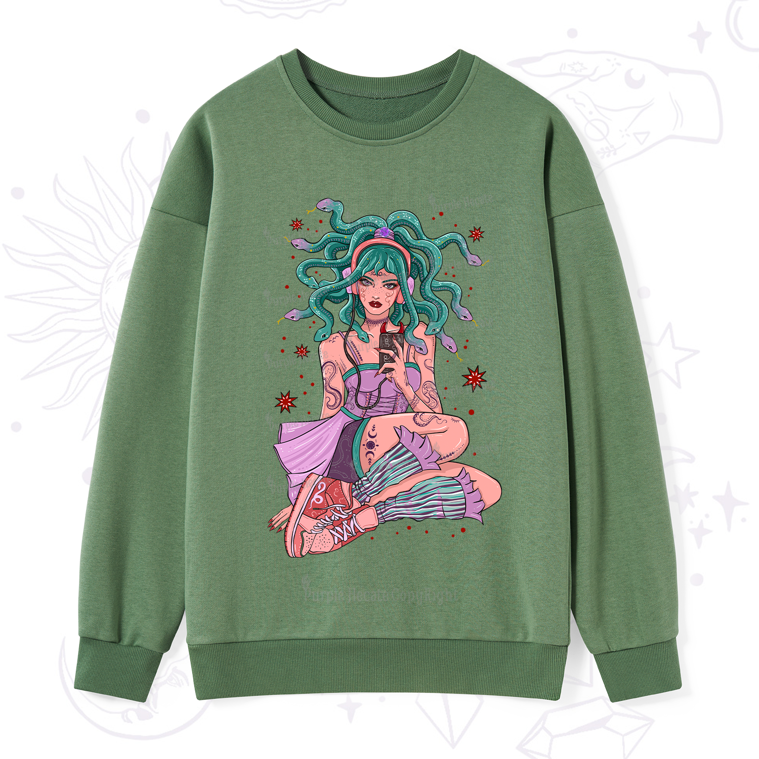 Purplehecate Gorgon Medusa Sweatshirt