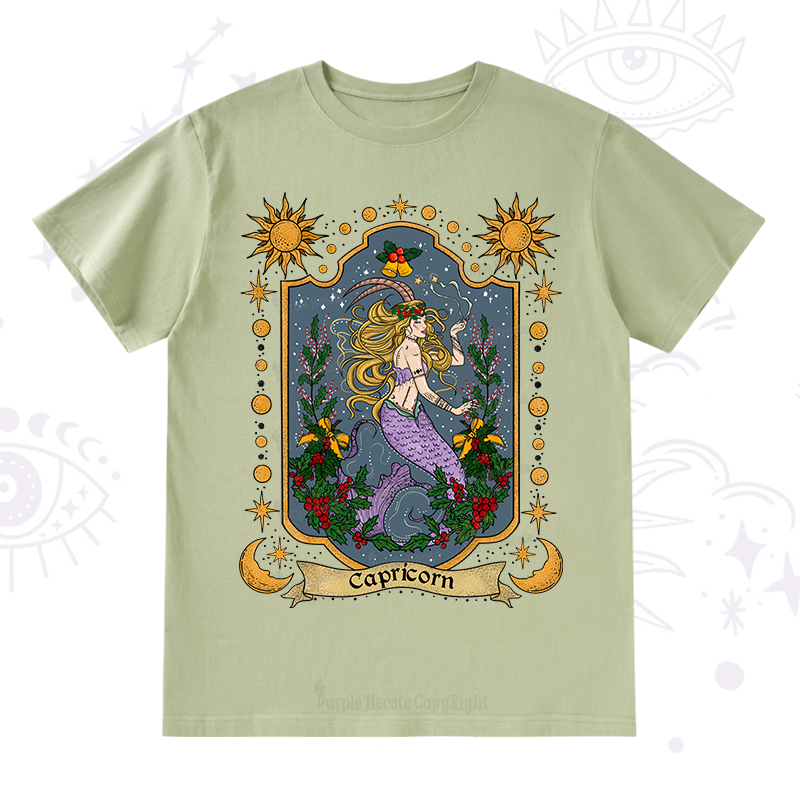 Purplehecate Christmas Capricorn Zodiac T-Shirt