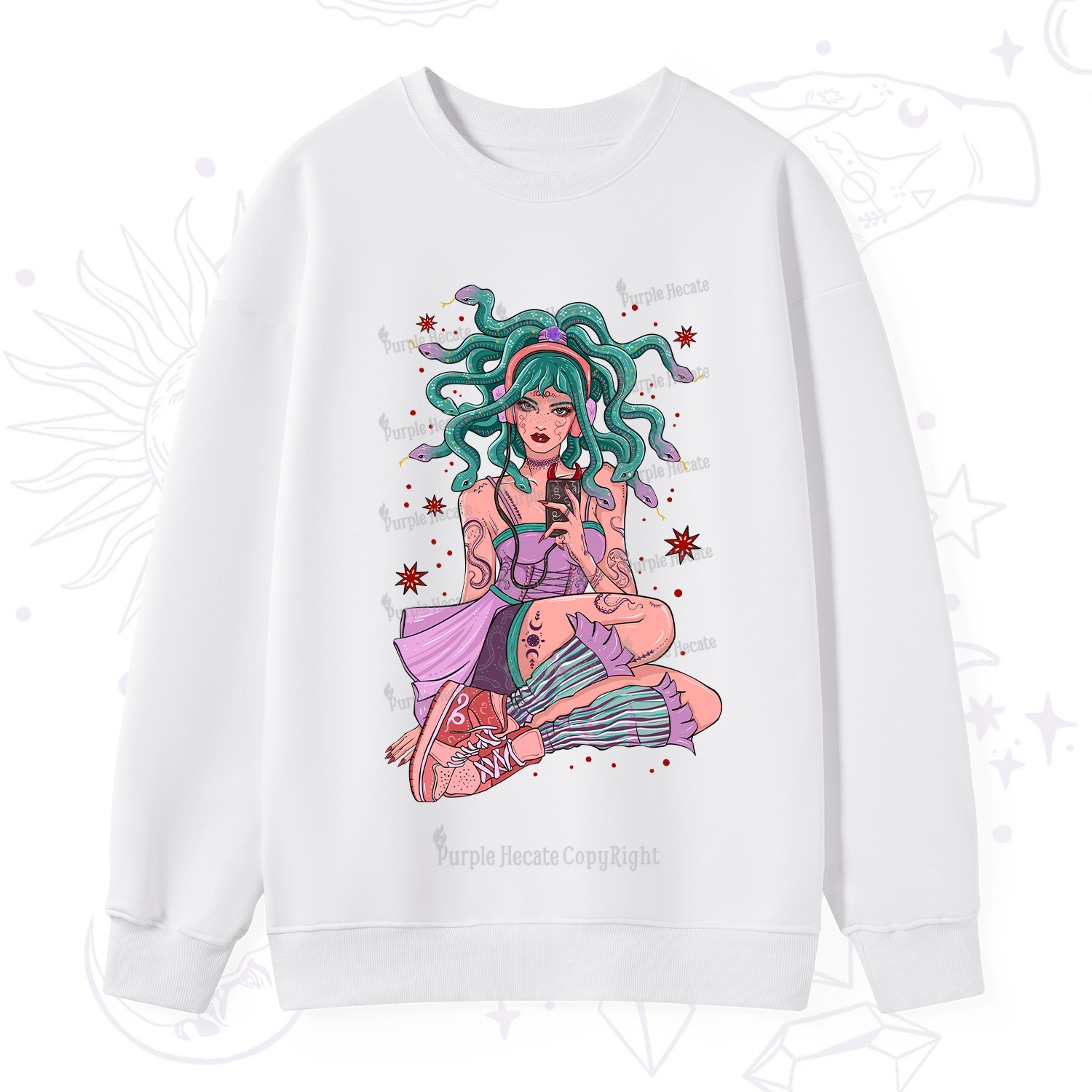 Purplehecate Gorgon Medusa Sweatshirt