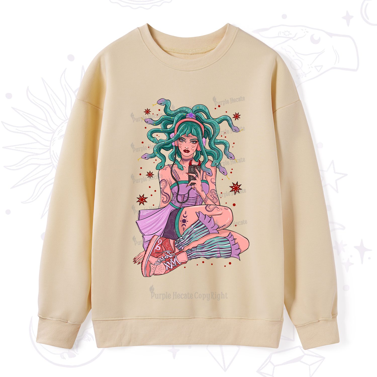 Purplehecate Gorgon Medusa Sweatshirt
