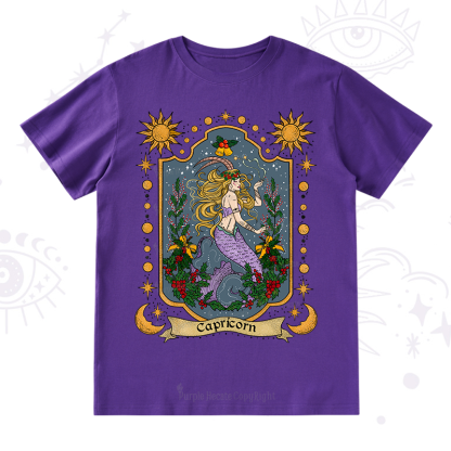 Purplehecate Christmas Capricorn Zodiac T-Shirt