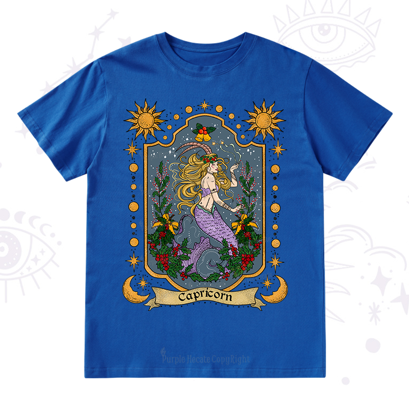 Purplehecate Christmas Capricorn Zodiac T-Shirt