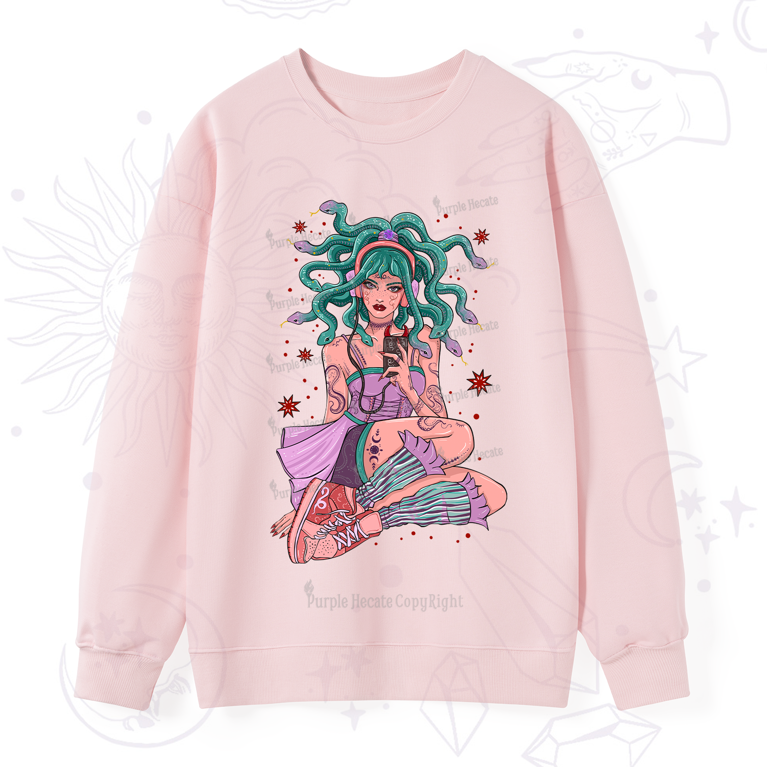 Purplehecate Gorgon Medusa Sweatshirt