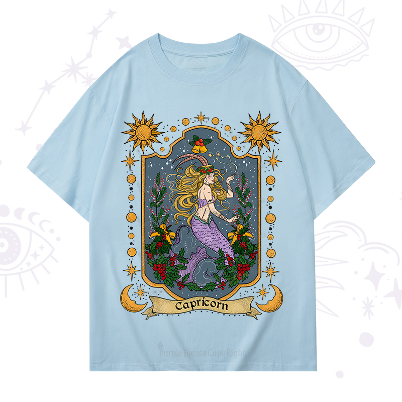 Purplehecate Christmas Capricorn Zodiac T-Shirt