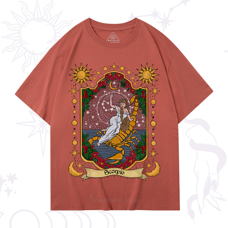 Purplehecate Christmas Scorpio Zodiac T-Shirt