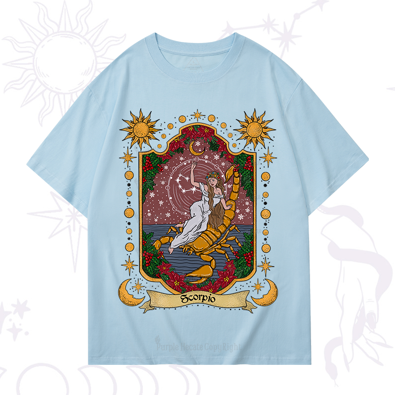 Purplehecate Christmas Scorpio Zodiac T-Shirt